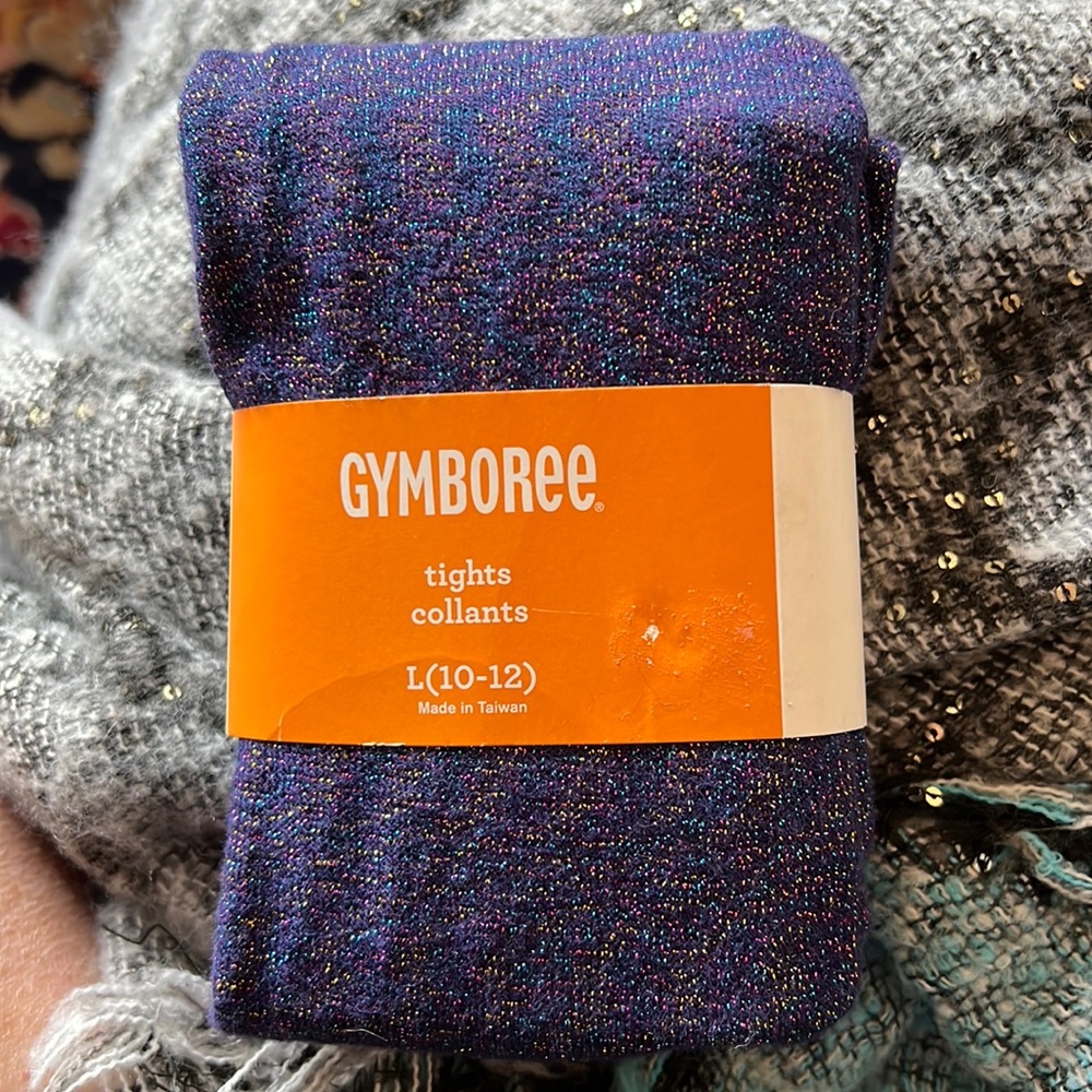 Gymboree tights- Blue shimmer size 10/12
